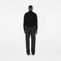 Long-sleeve Cashmere Blend Polo Shirt in Black - Men | Burberry® Official