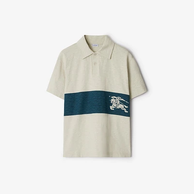 EKD Stripe Cotton Polo Shirt in Plaster - Men | Burberry® Official