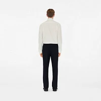 Wool Mohair Tailored Trousers in Navy - Men | Burberry® Official