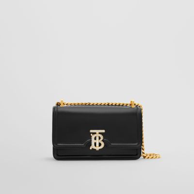 Mini Leather Chain TB Bag in Black - Women | Burberry® Official