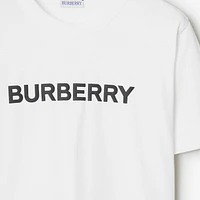 Logo Cotton T-shirt in White - Women | Burberry® Official