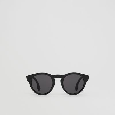 Round Frame Sunglasses in Black - Men | Burberry® Official