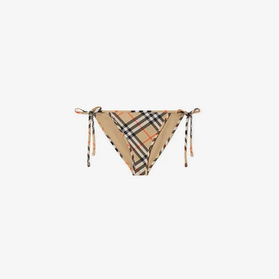 Check Bikini Briefs in Sand - Women | Burberry® Official