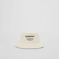Horseferry Motif Cotton Bucket Hat Natural | Burberry® Official