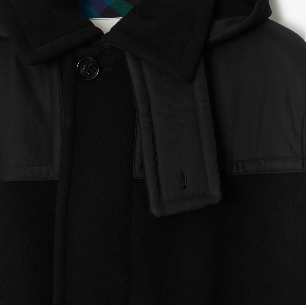 Wool Duffle Coat in Black - Men | Burberry® Official