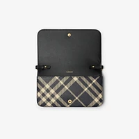 Check Chain Strap Wallet in Black/calico - Women | Burberry® Official