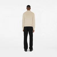 Check Label Wool Sweater in Nutmeg - Men | Burberry® Official