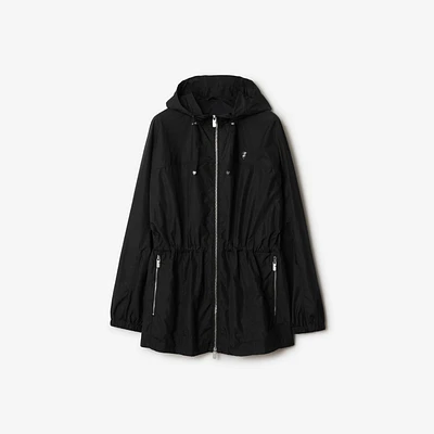 Short Nylon Cotton Parka in Black - Women | Burberry® Official