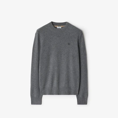 Cashmere Blend Sweater in Grey - Men | Burberry® Official
