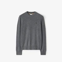 Cashmere Blend Sweater in Grey - Men | Burberry® Official