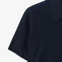 Wool Polo Shirt in Navy - Men | Burberry® Official