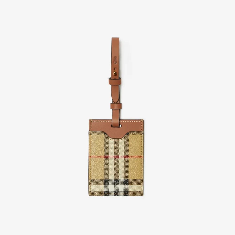 Check Luggage Tag in Archive beige - Women | Burberry® Official
