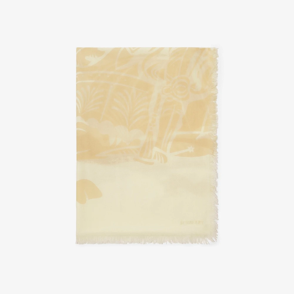 EKD Wool Scarf in Cotton | Burberry® Official