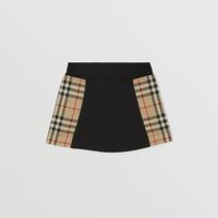 Vintage Check Panel Cotton Skirt Black - Children | Burberry® Official