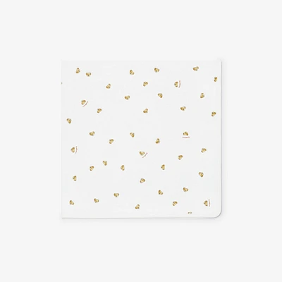 Thomas Bear Stretch Cotton Baby Blanket in White - Children | Burberry® Official