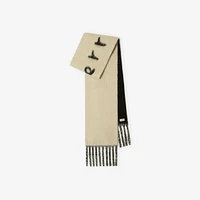 Reversible Logo Alpaca Wool Blend Scarf in Candle | Burberry® Official