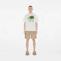 Frog Cotton T-shirt in Salt - Men | Burberry® Official