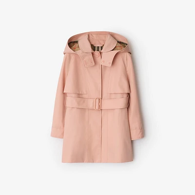 Cotton Hooded Trench Coat in Slipper | Burberry® Official