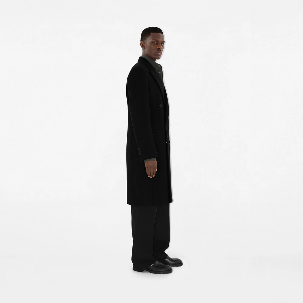 Wool Tailored Coat in Black - Men | Burberry® Official