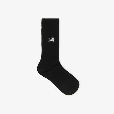 Wool Blend Socks in Black | Burberry® Official