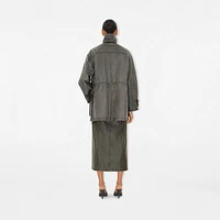 Bleached Cotton Parka in Oil - Women | Burberry® Official