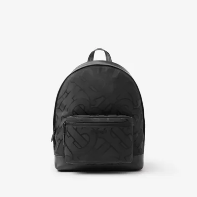 Monogram Backpack in Black - Men, Nylon | Burberry® Official