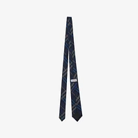 Check Silk Tie in Ink - Men | Burberry® Official