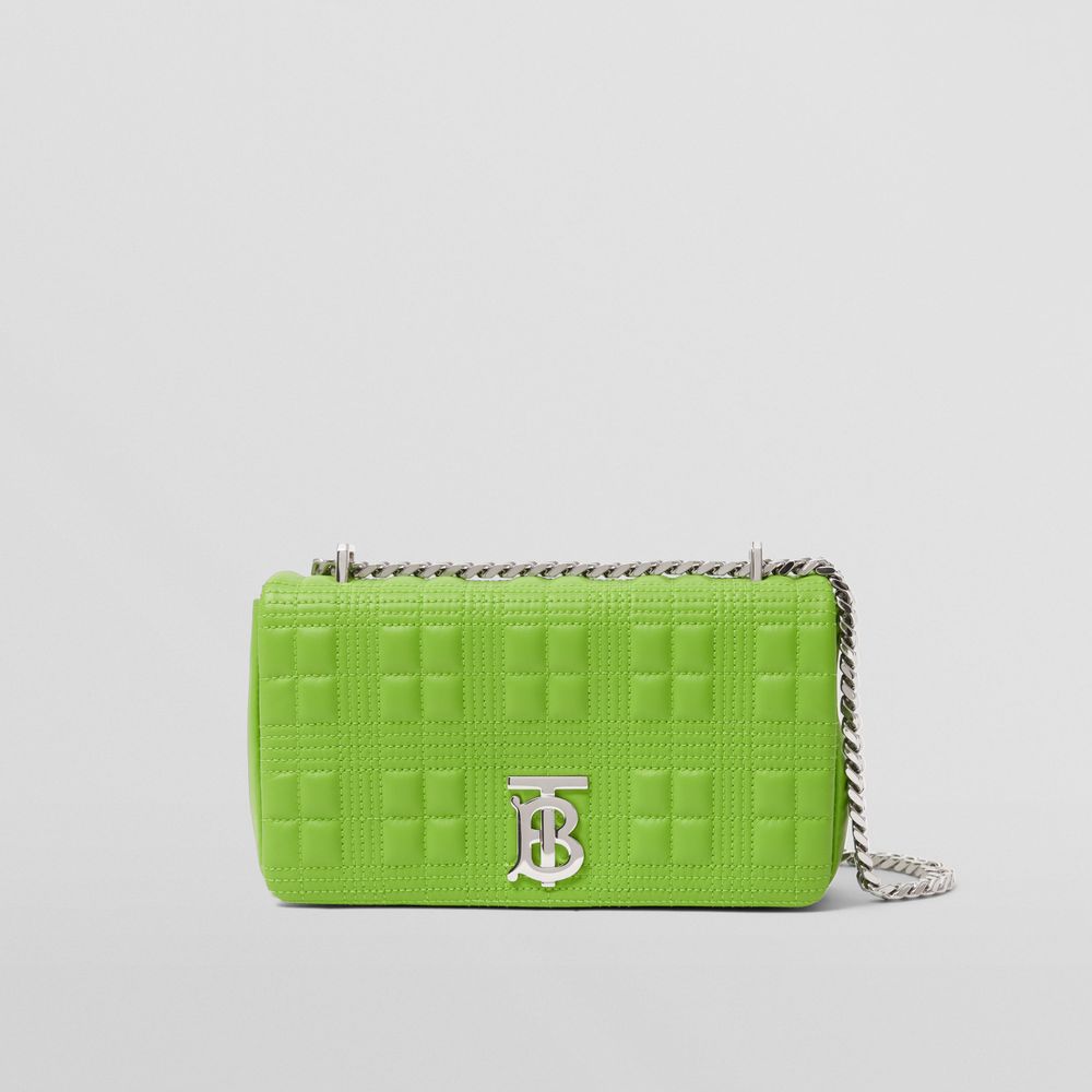 Quilted Leather Small Lola Bag in Brilliant Green - Women | Burberry® Official