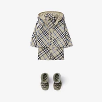 Check Cotton Shorts in Lichen | Burberry® Official