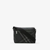 Grid Messenger Bag in Charcoal - Men, Nylon | Burberry® Official