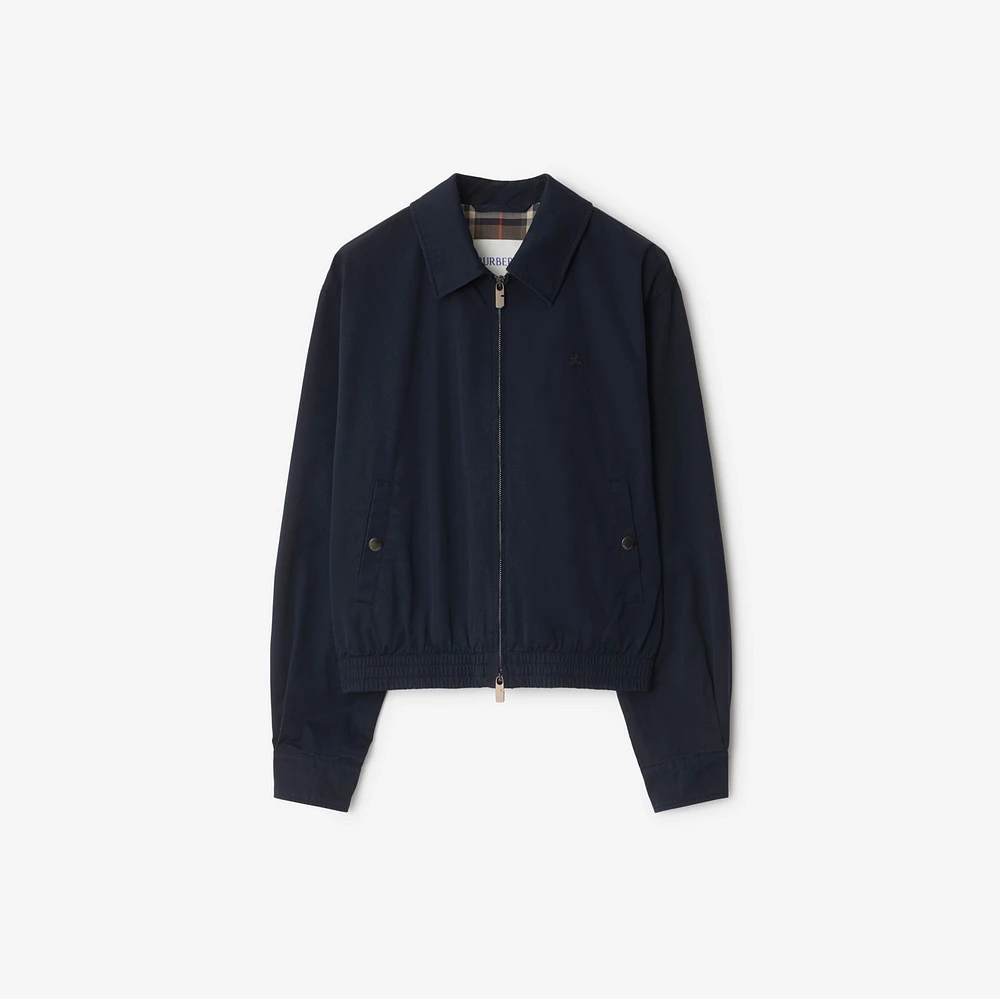 Gabardine Harrington Jacket in Navy - Men | Burberry® Official
