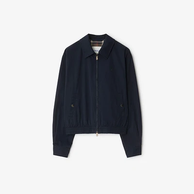 Gabardine Harrington Jacket in Navy - Men | Burberry® Official