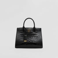 Embossed Leather Mini Frances Bag in Black - Women | Burberry® Official