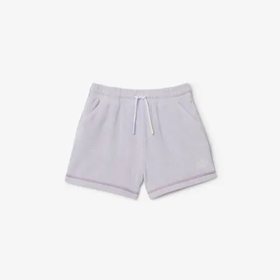 Cotton Blend Towelling Shorts in Muted lilac | Burberry® Official