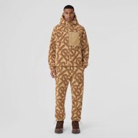 Monogram Fleece Jacquard Hooded Top Soft Fawn - Men | Burberry® Official