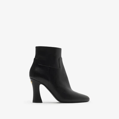 Leather Trinket Ankle Boots​ in Black - Women | Burberry® Official