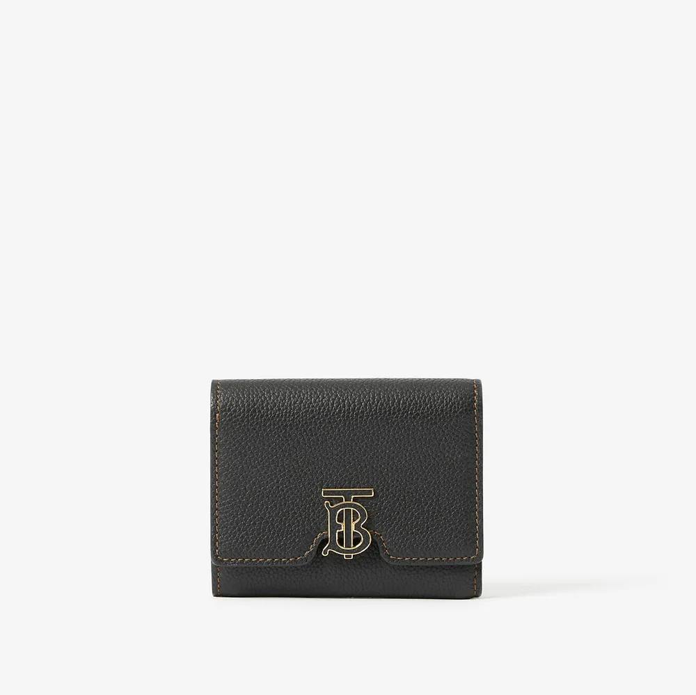 Leather TB Compact Wallet in Thistle - Women