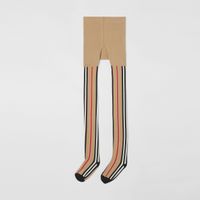 Icon Stripe Intarsia Cotton Blend Tights Archive Beige - Children | Burberry® Official