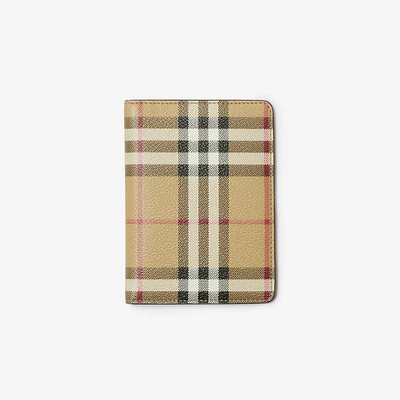 Check Passport Holder in Archive beige - Women | Burberry® Official