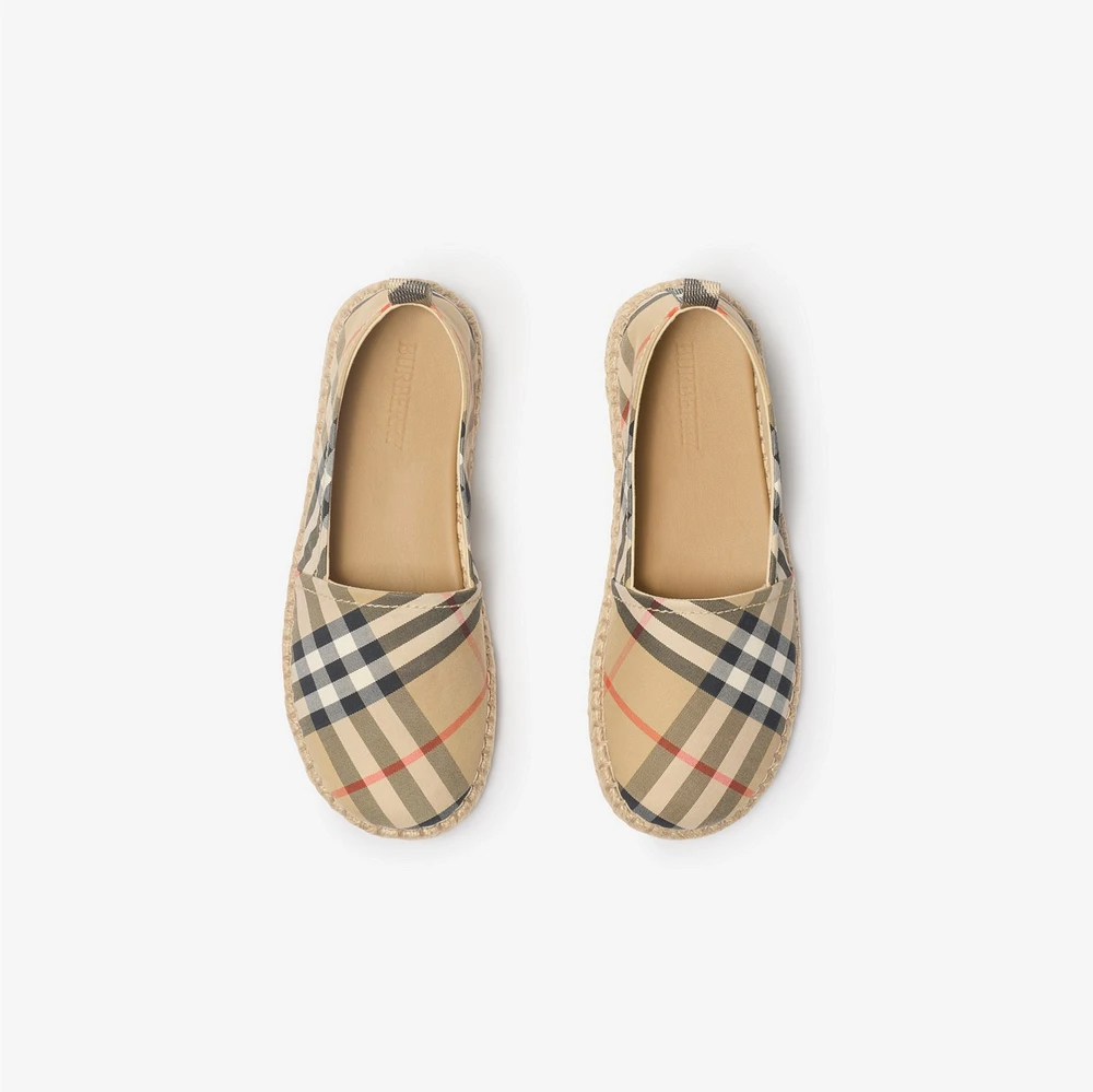 Check Espadrilles in Sand