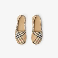 Check Espadrilles in Sand