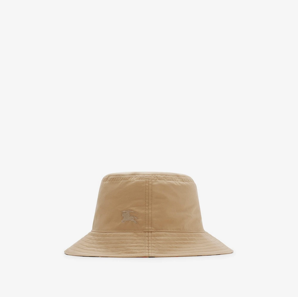 Reversible Gabardine Bucket Hat in Flax/sand - Men | Burberry® Official