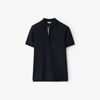 Cotton Polo Shirt in Coal blue - Men | Burberry® Official
