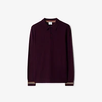 Wool Polo Shirt in Dark grape - Men | Burberry® Official