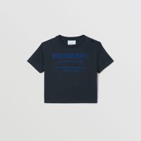 Horseferry Print Cotton T-shirt Midnight - Children | Burberry® Official