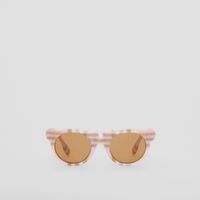Check Teddy Bear Frame Sunglasses in Pink | Burberry® Official