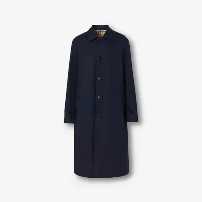 Long Paddington Heritage Car Coat in Coal blue - Men, Cotton Gabardine | Burberry® Official
