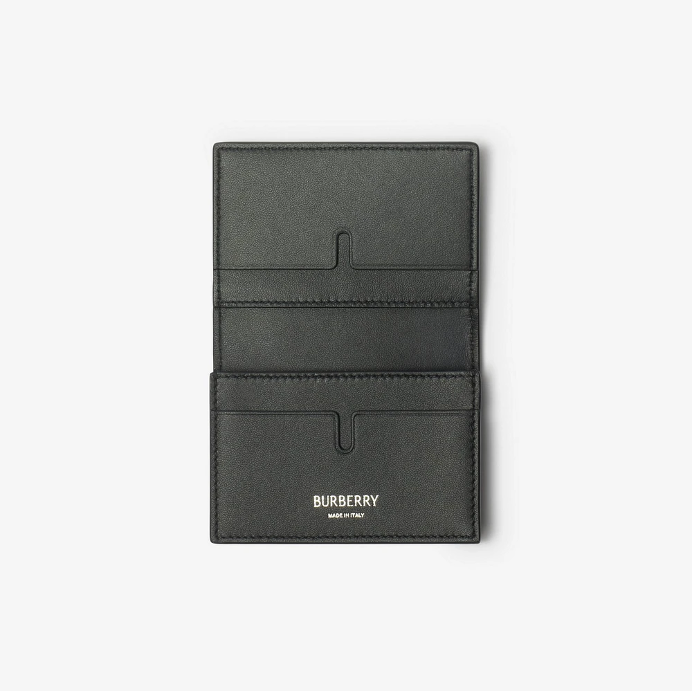 Check Folding Card Case in Midnight - Men, Cotton, Linen | Burberry® Official