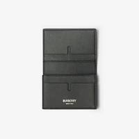 Check Folding Card Case in Midnight - Men, Cotton, Linen | Burberry® Official