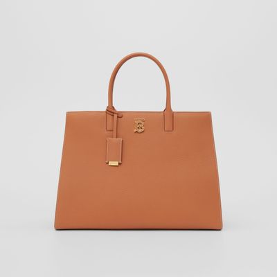 Grainy Leather Frances Bag in Warm Russet Brown